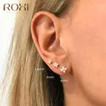 ROXI – boucles d'oreilles en argent Sterling 925 bijoux en Zircon pour femmes en forme de fleur