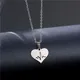 Rinhoo – collier en acier inoxydable couleur argent en forme de cœur pendentif électrocardiogramme