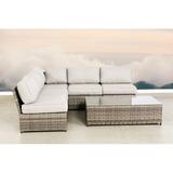 6 Piece Rattan Sectional Seating Group with Cushions