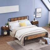 Taomika 3-pieces Platform Bed Frame with Headboard and Nightstands Set