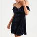 American Eagle Outfitters Dresses | American Eagle Blue Crushed Velvet Babydoll Dress | Color: Blue | Size: S