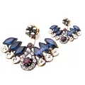 Sunspicems – boucles d'oreilles Vintage en cristal turc couleur or Antique bohème ethnique