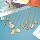 Hesiod-Collier pendentif coquillage étoile de mer pour femme bijoux de plage document doré antique