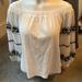 American Eagle Outfitters Tops | American Eagle Off The Shoulder Boho Blouse | Color: Black/White | Size: S