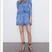 Zara Dresses | New Embroidered Dress From Zara | Color: Blue | Size: Xs