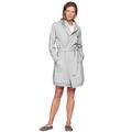 Plus Size Women's Hooded Fleece Robe by ellos in Heather Grey (Size 3X)