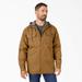 Dickies Men's Water Repellent Duck Hooded Shirt Jacket - Brown Size 3Xl (TJ213)