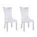 Somette Amelia Curved Back Dining Chair in White, Set of 2 - N/A