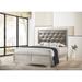 Tenley Metallic Sterling and Charcoal Grey Tufted Panel Bed