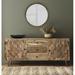 Loon Peak® Gast Round Mirror - Contemporary Rustic Wall Mirror Wood in Brown | 39 H x 39 W x 2.25 D in | Wayfair 31EA6D2EAE7843D2829FAB1994981EC3