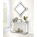 Orren Ellis Hohenstein 44" Console Table & Mirror Set Wood/Mirrored in Brown/Gray | 30 H x 44 W x 18 D in | Wayfair