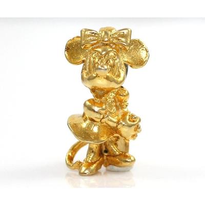 Disney Jewelry | Disney Sterling Gold Vermeil Minnie Mouse Charm | Color: Gold | Size: 22mm X 10mm