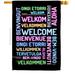 Angeleno Heritage Best Welcome House 2-Sided Polyester 40 x 28 ft. House Flag in Black/Gray | 480 H x 336 W in | Wayfair