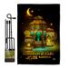 Ornament Collection Happy Ramadan Wishes 2-Sided Polyester 18.5 x 13 in. Flag Set in Black | 18.5 H x 13 W in | Wayfair