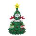 The Holiday Aisle® Family of 3 Glitter Tree Holiday Shaped Ornament Plastic in Green/Red/Yellow | 5.25 H x 2.75 W x 0.5 D in | Wayfair