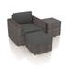 Latitude Run® Marfik 3 Piece Rattan Sofa Seating Group w/ Sunbrella Cushions in Gray | Outdoor Furniture | Wayfair 42949016750546378545981BD8E94D78