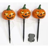 The Holiday Aisle® 15" Light Up Triple Pumpkin Stake w/ Timer Plastic in Orange | 15 H x 6 W x 6 D in | Wayfair 0A0F0724A1BF4435BF882E55518DD8A9