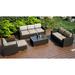 Wade Logan® Buckholtz 5 Piece Teak Sofa Seating Group w/ Sunbrella Cushions, Wicker in Brown | 30 H x 92.25 W x 34.75 D in | Outdoor Furniture | Wayfair