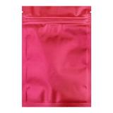 Prep & Savour Durable Flat Metallic Mylar Foil Bags Zipper Seal Pouch Reclosable Glossy Set Of 100 Plastic in Red | 3.2 H x 4.8 W x 1 D in | Wayfair
