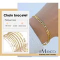 EManco Figaro – Bracelet à maillons en acier inoxydable pour femme Bracelets à breloques de couleur