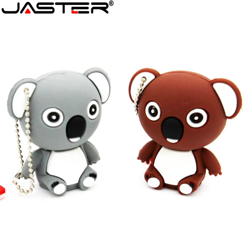 JASTER Animal koala clé USB 64GB 16GB 32GB clé USB clé USB mignon U disque USB clé mémoire créative cadeau avec porte-clés
