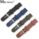 MR NENG-Bracelet de Montre en Nylon Marron et Noir pour Homme et Femme Accessoire en Acier