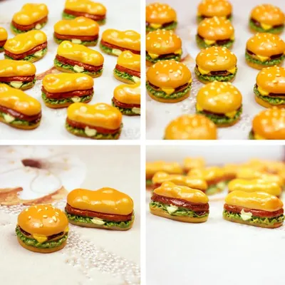 Mini hamburger alimentaire simulé jeu de simulation pour le beurre jouets de cuisine pour enfants