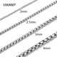 USENSET – collier à maillons en acier inoxydable boîte à chaînes pendentif bijoux à faire