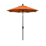California Umbrella 7.5' Rd. Aluminum/Fiberglass Rib Patio Umb, Deluxe Crank Lift/Collar Tilt, Bronze Finish, Sunbrella Fabric
