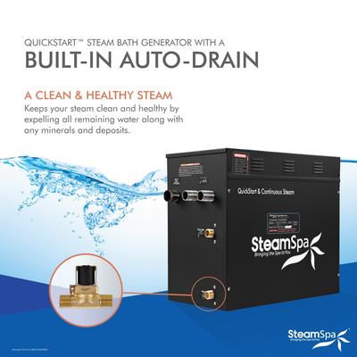 Wifi and Bluetooth 21kW QuickStart Steam Bath Generator Package