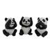 3 Piece See Hear Speak No Evil Sitting Baby Panda Bear Set - 6 X 4.25 X 3.25 inches