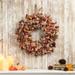 Glitzhome Fall Fabric Plaid Wreath or Garland Thanksgiving Decor