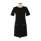 J.Crew Casual Dress - Shift: Black Solid Dresses - Women's Size 00