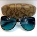 Coach Tops | Euc Coach Samantha Tortoise Blue Hc8055 Sunglasses | Color: Blue/Brown | Size: S