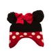 Disney Accessories | Minnie Mouse Winter Hat Fits Size 2t-5t | Color: Black/Red | Size: 2t-5t