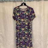 Lularoe Dresses | Disney Lularoe Dress, Size Large | Color: Purple/Yellow | Size: L