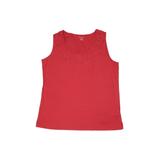 Lands' End Tank Top Pink Solid Scoop Neck Tops - Kids Girl's Size 15