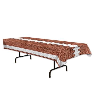 Club Pack of 12 Brown and White Football Table Covers 9'