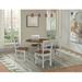 42" Drop Leaf Dining Table with 4 Ladderback Chairs - 5 Piece Set