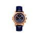 Heritor Automatic Legacy Leather-Band Watch w/Day/Date Rose Gold/Blue - Men's HERHR9705