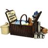 Do Not Use - Picnic At Ascot Buckingham Basket w/ Blanket & Coffee Flask for Four Wicker or Wood in Black/Brown | 17 H x 20 W x 13.5 D in | Wayfair