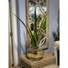 Primrue Robblee 31" Artificial Snake Plant in Decorative Vase Glass/Metal/Polysilk | 40 H x 26 W x 22 D in | Wayfair