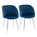 Willa Arlo™ Interiors Terrance Velvet Parsons Chair Upholstered/Velvet in Gray/Blue/Brown | 33.25 H x 21.75 W x 24 D in | Wayfair