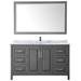 Wyndham Collection Daria 60" Single Bathroom Vanity Set w/ Mirror Marble in Gray | 35.75 H x 60 W x 22 D in | Wayfair WCV252560SKGCMUNSM58