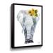 Bungalow Rose Sunflower Ellie - Painting on Canvas Metal in Gray/Green/Yellow | 32 H x 24 W x 2 D in | Wayfair 72D05E6656614210ACF45FC64E379764