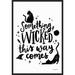 The Holiday Aisle® Sophisticated Spooky IV Cat by Becky Thorns - Floater Frame Textual Art on Canvas in Black | 23.25 H x 16 W x 1.875 D in | Wayfair