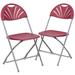 Inbox Zero 650 lb. Capacity Plastic Fan Back Folding Chair Metal in Red | 35 H x 17.5 W x 21.25 D in | Wayfair 7621FA07A83D49E586484FDD92D9164A