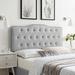 Sophia Tufted Performance Velvet Headboard by Modway Upholstered/Velvet in Gray/Black | 3.5 D in | Wayfair MOD-6411-LGR