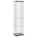 Ebern Designs Storage Cabinet Tempered Glass Side Display Cabinet Multi Colors/Sizes Wood/Glass in Black | 64.2 H in | Wayfair