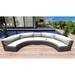 Wade Logan® Suffern 155" Wide Outdoor Curved Patio Sectional w/ Cushions Wicker/Rattan/Metal/Rust - Resistant Metal/Sunbrella® Fabric Included | Wayfair